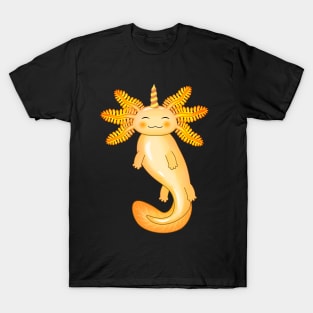 Golden Unicorn Axolotl T-Shirt